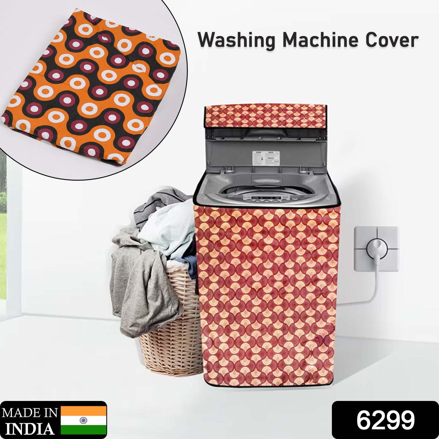 6299 Waterproof Protective Waterproof and Dustproof (Top Load) Washing Machine Cover for Fully Automatic (size : 80x60x60 Cm) DeoDap 6299 Waterproof Protective Waterproof and Dustproof (Top Load) Washing Machine Cover for Fully Automatic (size : 80x60x60 Cm) DeoDap